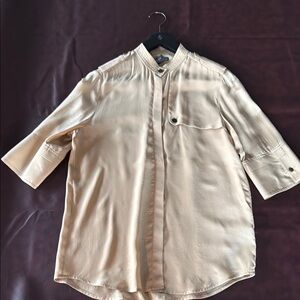 Club Monaco Tan 3/4 Sleeve Relaxed Blouse